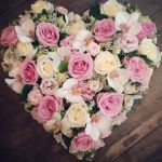 Roses & Orchid Pastel Heart