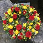 Red & Yellow Rose Wreath