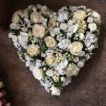 Ivory Mixed Floral Heart